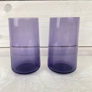 Vintage Purple Amethyst Water Glasses - Pair